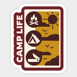 Camp Life Badge Sticker